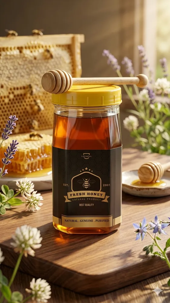 Premium Fresh Honey: 100% Pure & Natural Forest Essence (1kg) - Minimally Processed