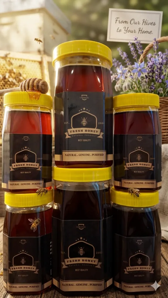 Premium Fresh Honey: 100% Pure & Natural Forest Essence (1kg) - Minimally Processed
